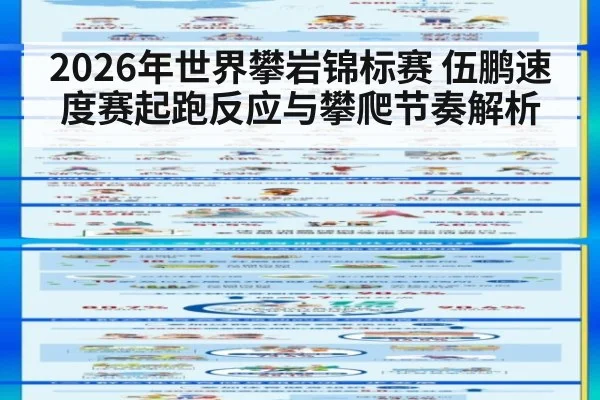 2026年世界攀岩锦标赛 伍鹏速度赛起跑反应与攀爬节奏解析